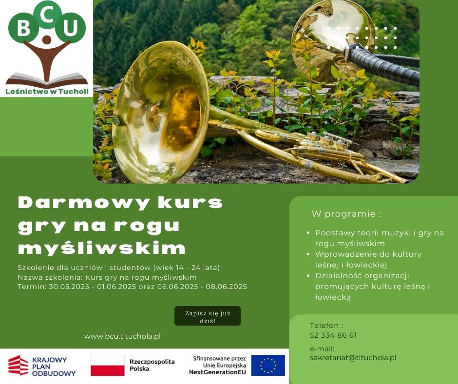 Nabór na bezpłatne szkolenie: Sygnalistyka - kurs gry na rogu myśliwskim